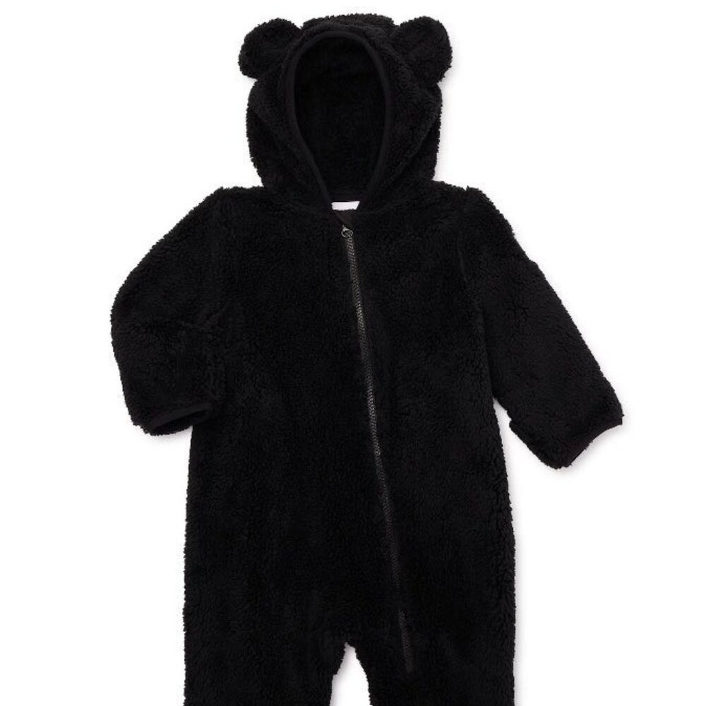 NWT!! Reebok Baby Monkey Black Winter Fleece Pram Suit Multiple Sizes Available